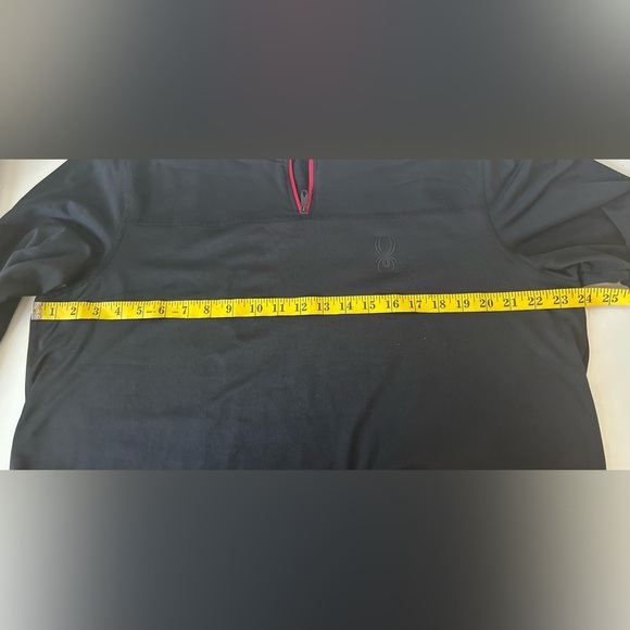 SPYDER ACTIVE 1/2 ZIP PERFORMANCE PULLOVER. Sz. L BLACK/RED. - Picture 8 of 9
